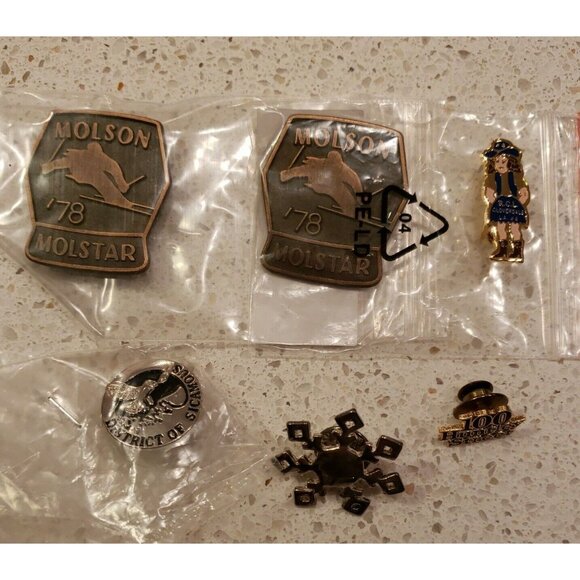 Vintage Pin Lot of 22 Lapel Hat Canada Ski Fraternity Molson Beer Sun Valley - Picture 11 of 12